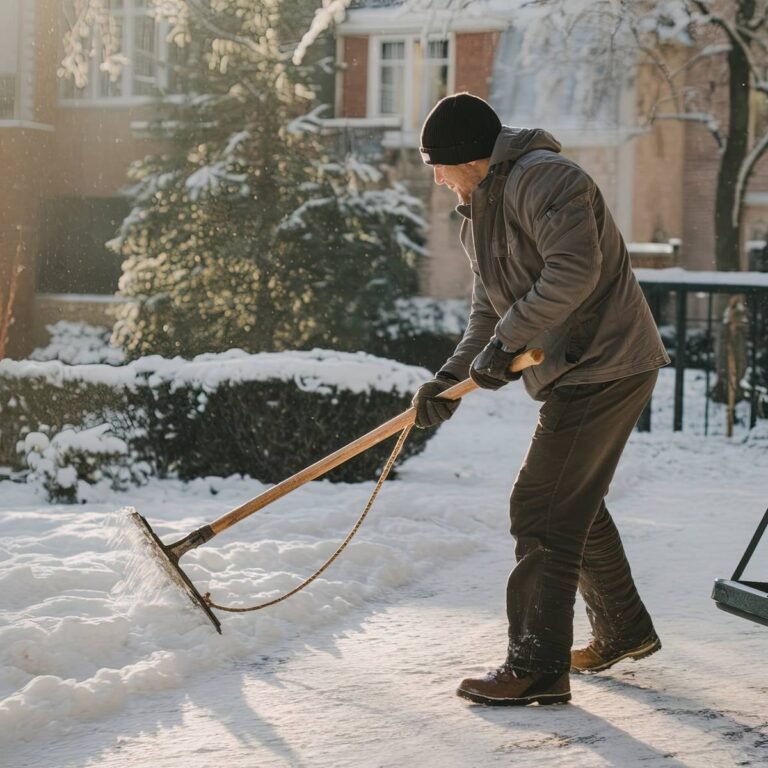 Dọn tuyết trên toàn bộ sân một cách nhanh chóng và dễ dàng. Tất cả những gì bạn cần là một sợi dây thừng