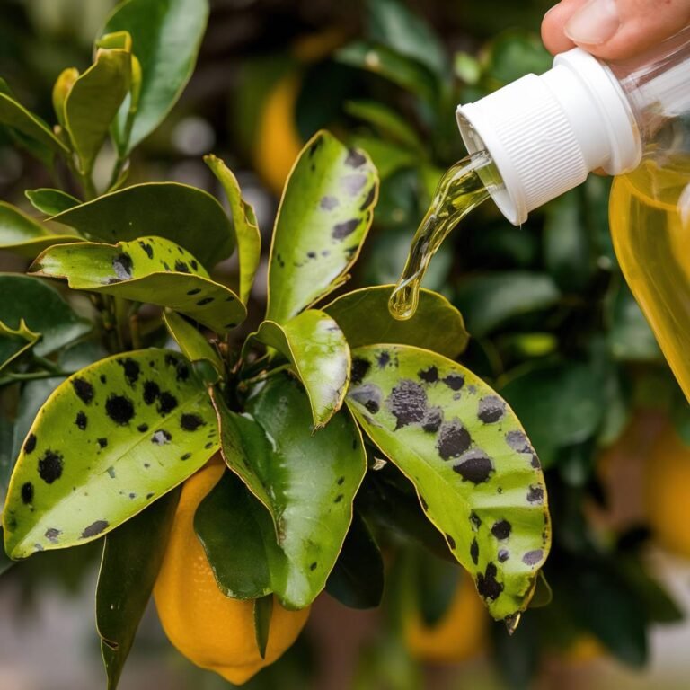 Một loại thuốc diệt nấm “vàng nguyên chất” để kiểm soát bệnh đốm đen trên lá chanh, chỉ bao gồm một thành phần và không làm hỏng lá.