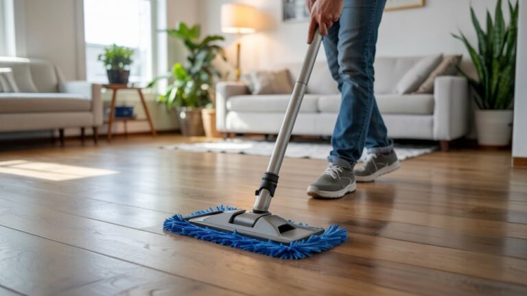 Bí quyết giữ sàn gỗ sạch lâu chỉ bằng 3 sản phẩm.